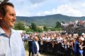 John Elkann lors d'une visite aux supporters de la Juventus, à l'occasion de la présentation de Christiano Ronaldo
