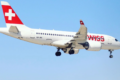 Un avion de Swiss dans le ciel